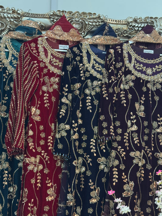 Zeba - Cutdana Velvet- Navy