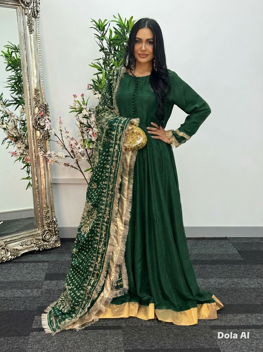 Rang-e-Mehfil - Gota X Chunree - Green