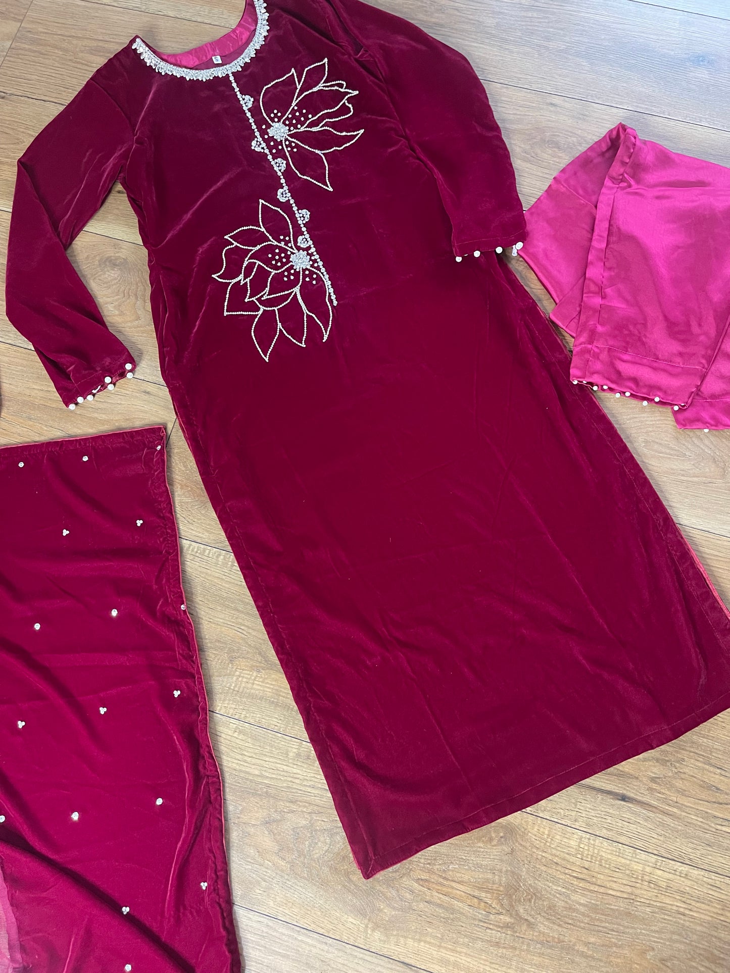 Lulu Pink - Hot Magenta Velvet - Lulusar Inspired