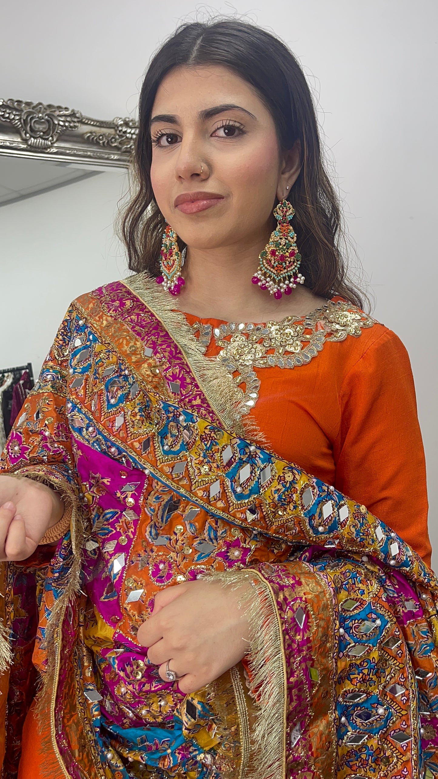 Dhoti Sheesha - Punjabi Shalwar Suit - S