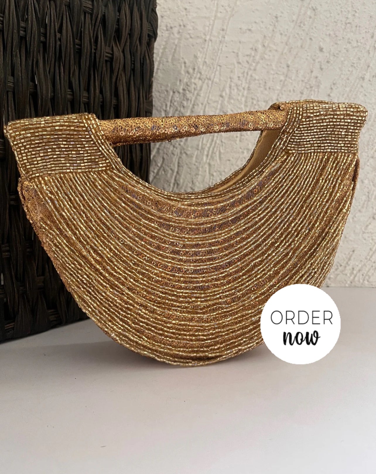 Sara - Moon Bag - Gold