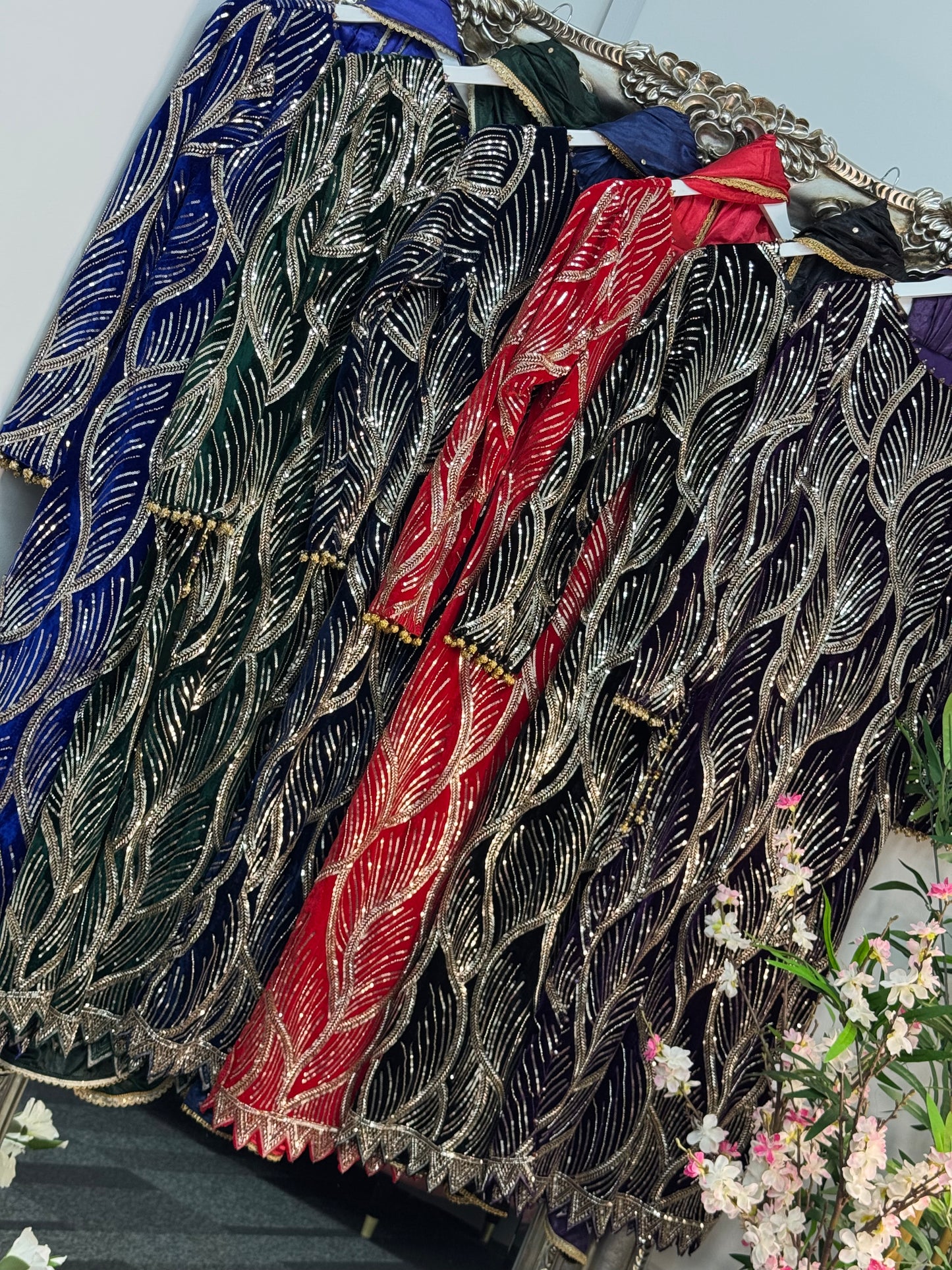 Pia - Cutdana Velvet - Red