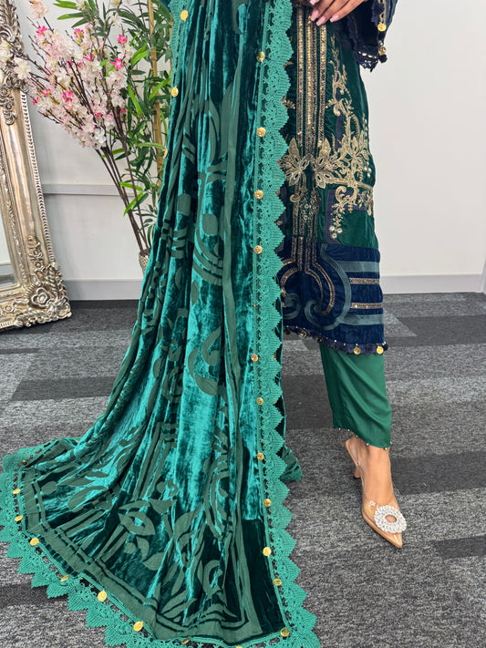 Maria B Luxury Velvet - Green