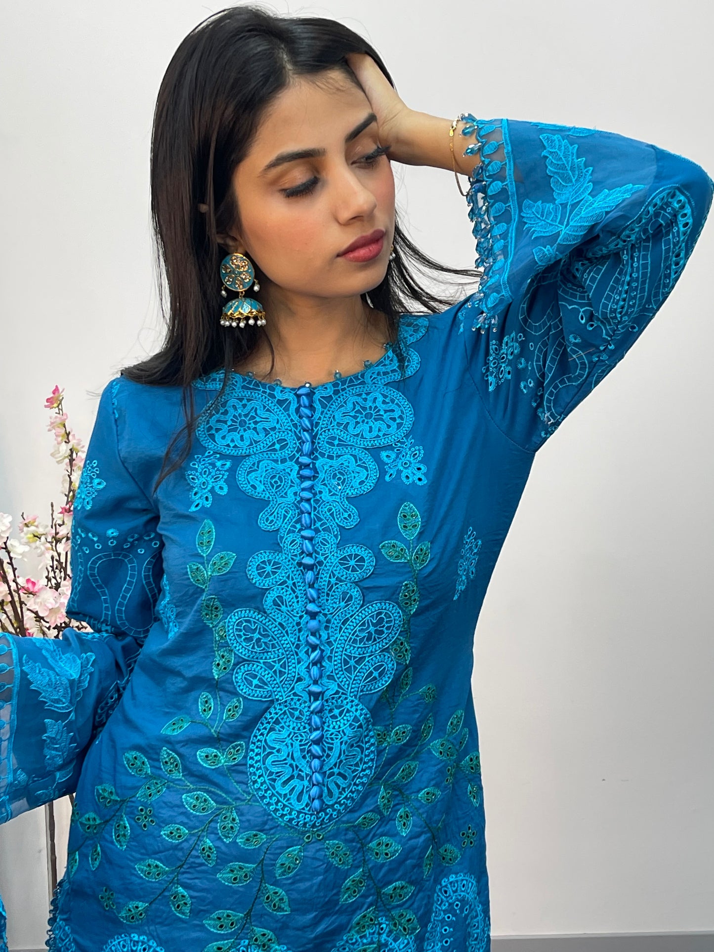 Maria B Inspired - Luxury Lawn 25 - Blue