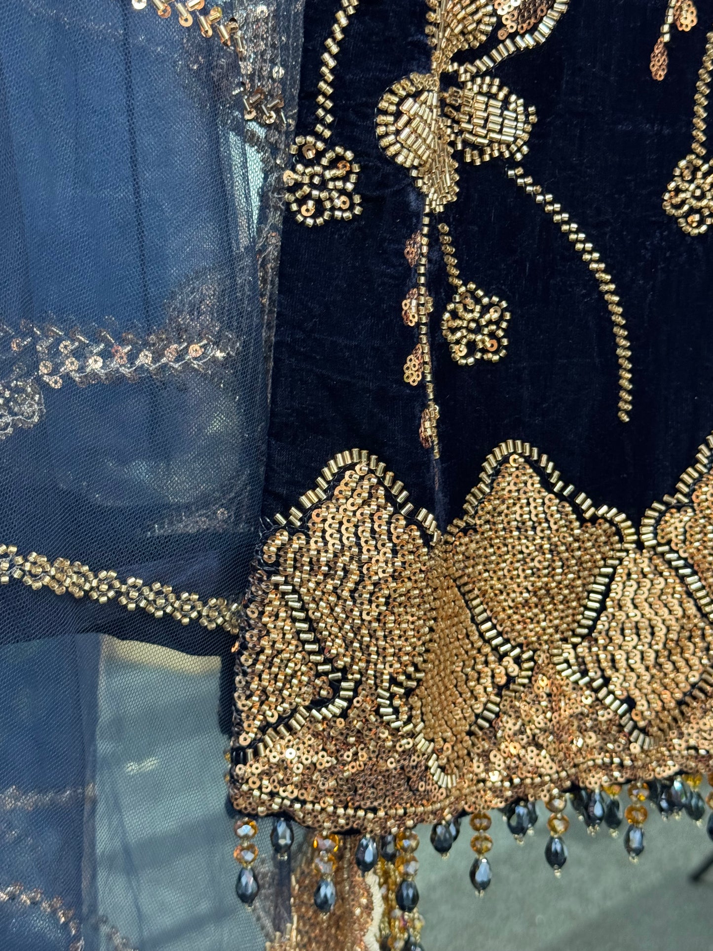 Zeba - Cutdana Velvet- Teal -