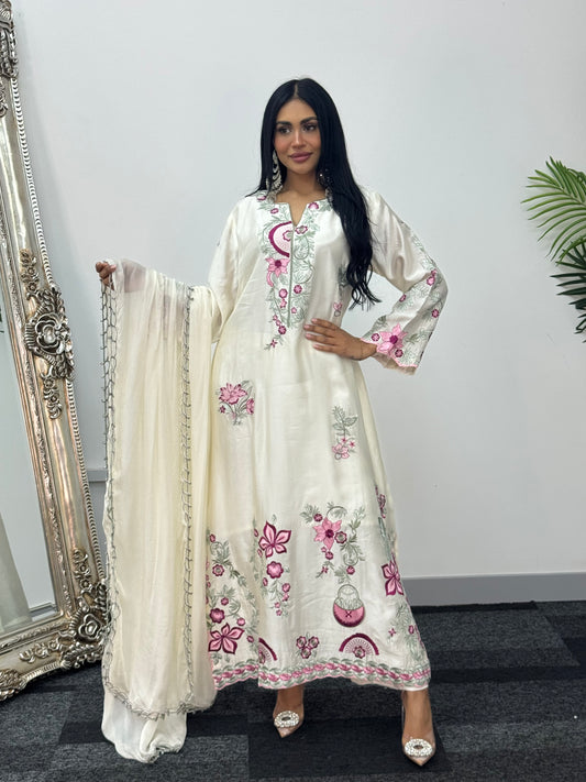 Gul e Lala - Kaftan - ivory
