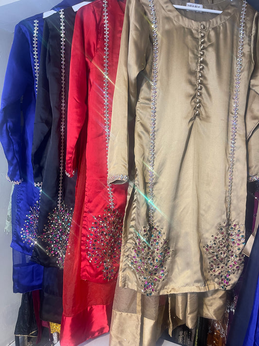 Morni - Farshi shalwar - Coffee - Black - Farshe -