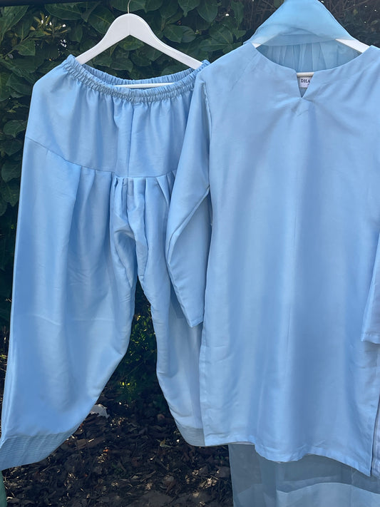 Saba - Farshi Shalwar - blue -P