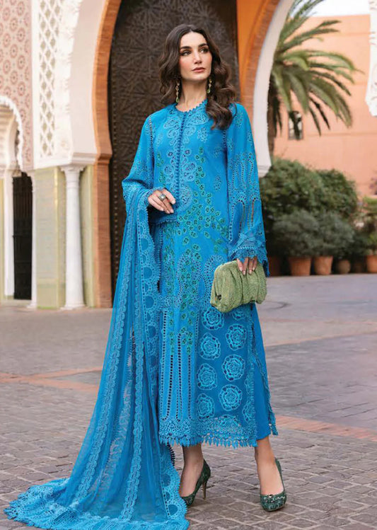 Maria B Inspired - Luxury Lawn 25 - Blue