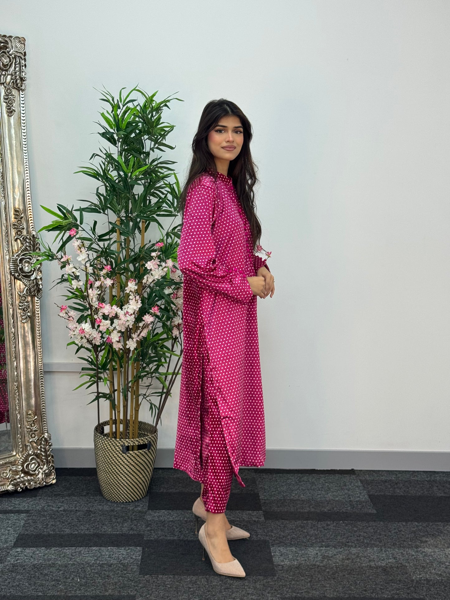 Polka Dots - Red - Shaneel Velvet