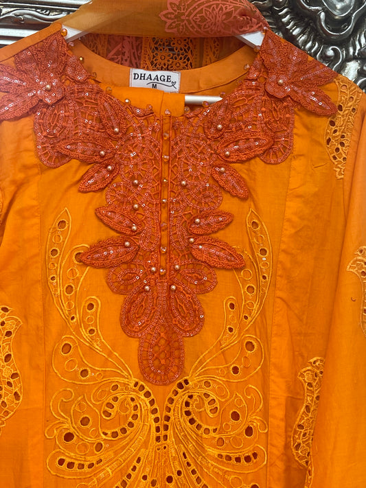 Maria B Inspired - Luxury Lawn 25 - Orange