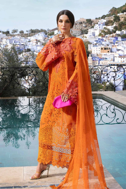 Maria B Inspired - Luxury Lawn 25 - Orange