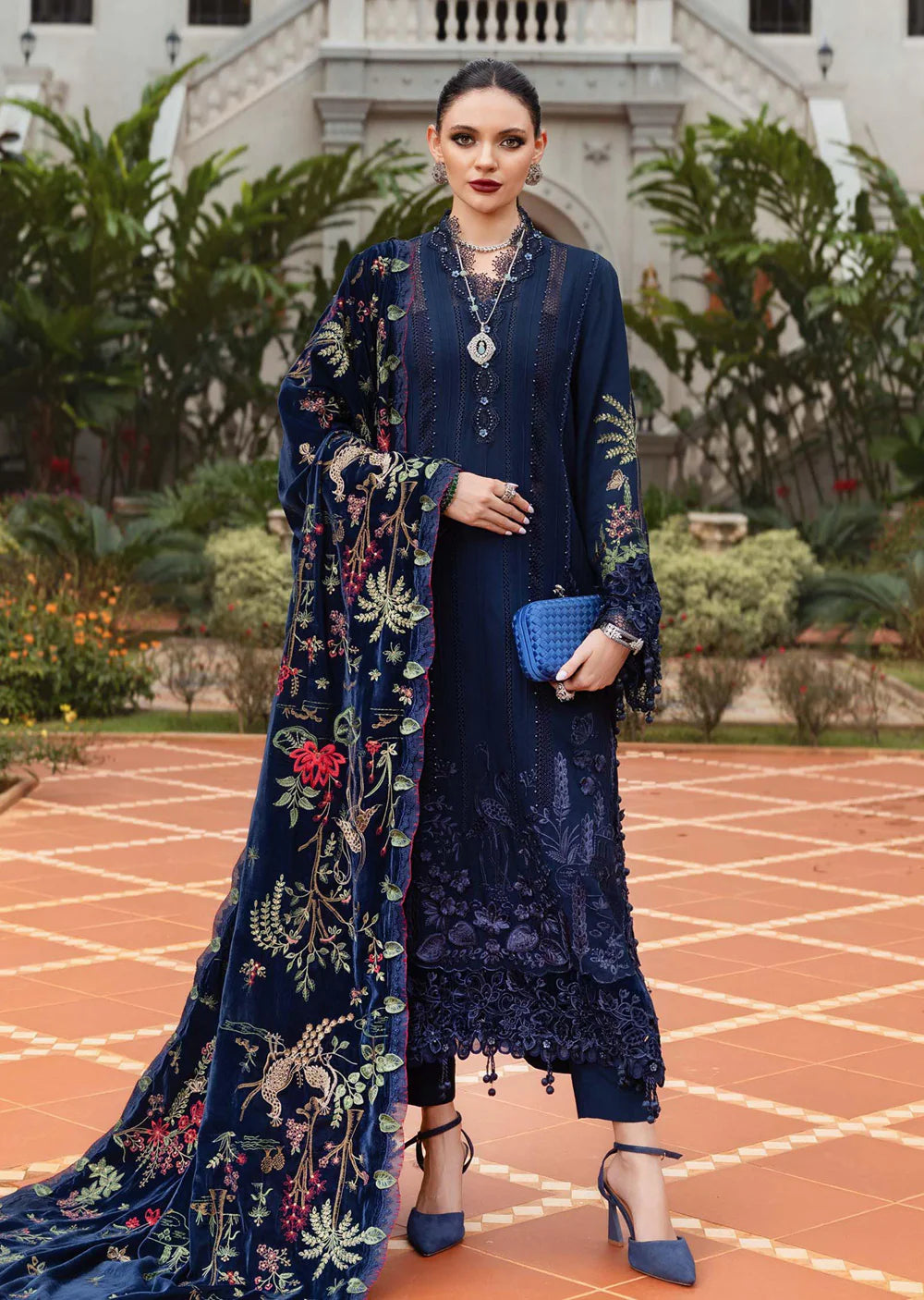 Maria B Luxury Velvet - Navy