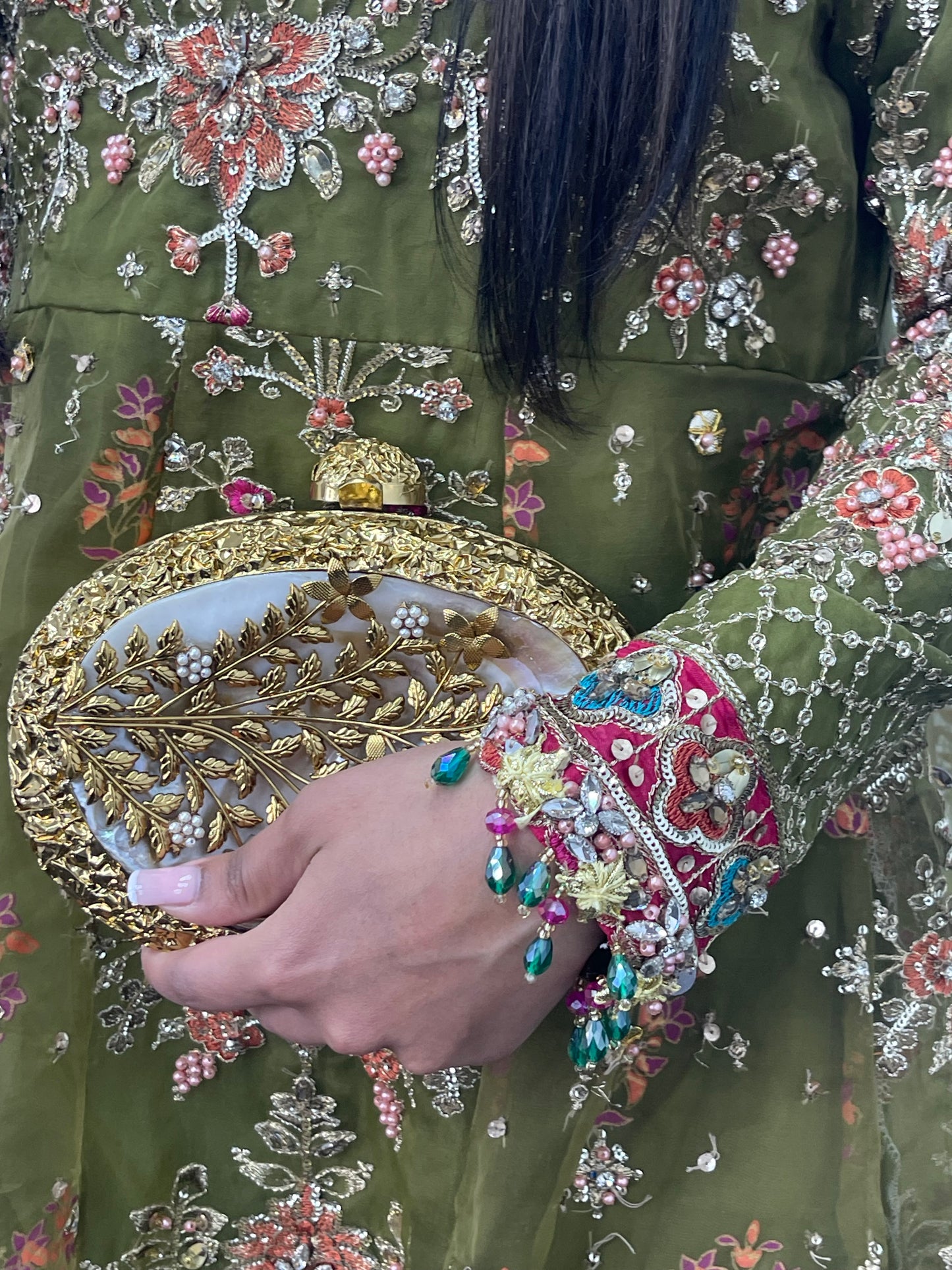 Mehndi - Maria B Inspired Maxi Lehnga -