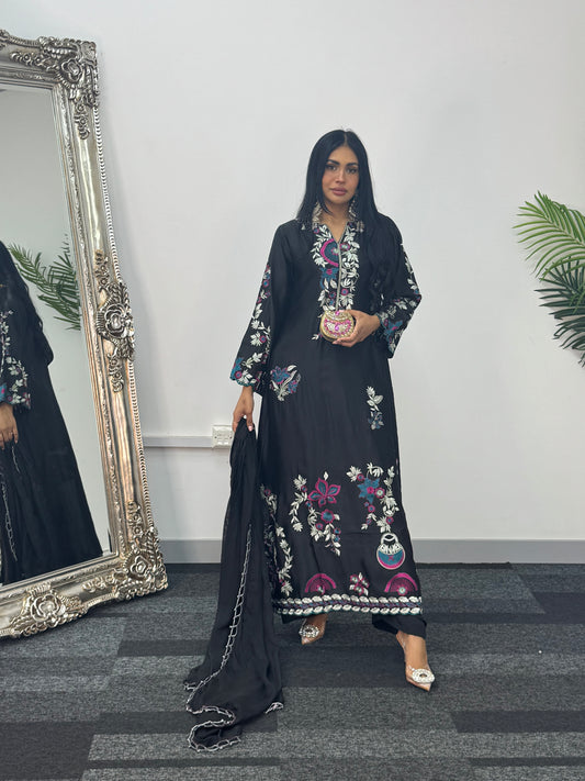 Gul e Lala - Kaftan - black