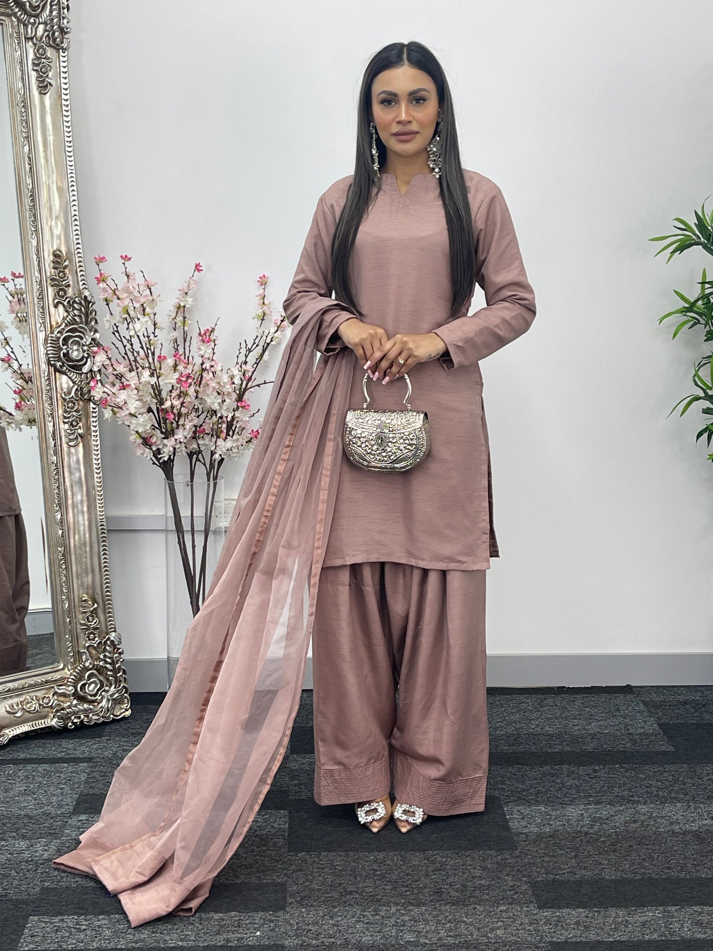 Saba - Farshi Shalwar - Coffee -P