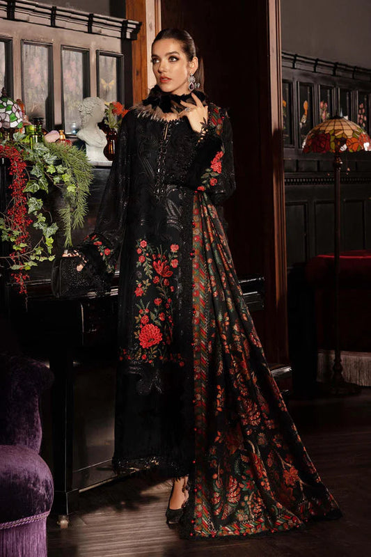 Maria B Luxury Velvet - Black Red