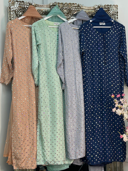 (Preorder Now 4 weeks) Chaandni Raatain - Peach