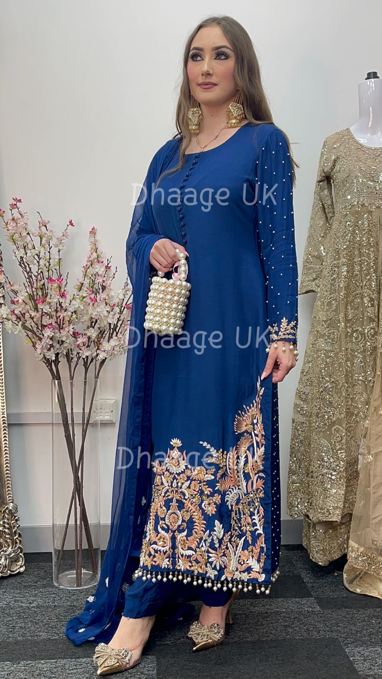 (Pre Order 4 Weeks) “Amber” Luxury Outfit - Blue -