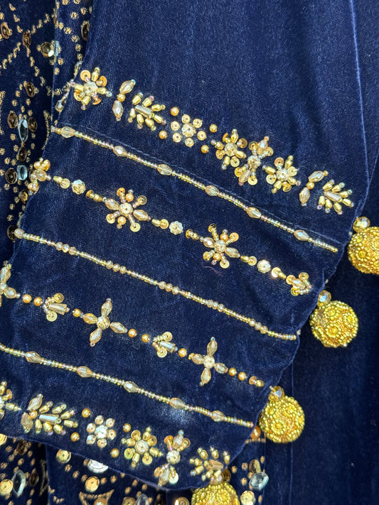 Komal - Navy Blue Velvet