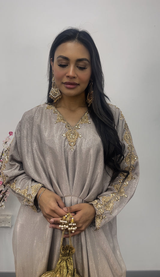 Moon Kaftaan - Ombre Party Wear Kaftan - brown -