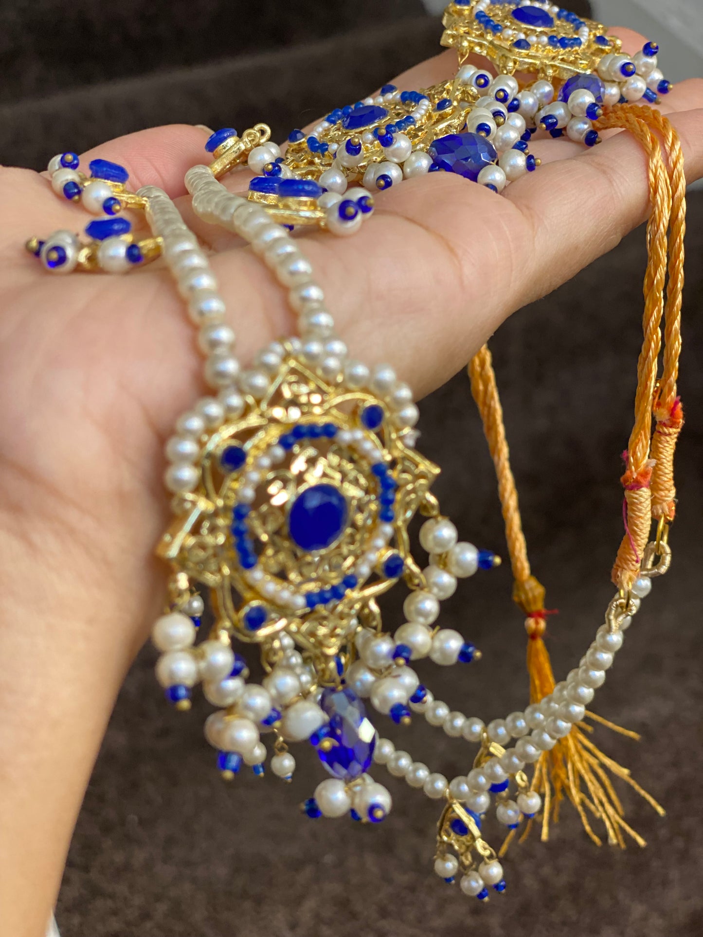 Blue and Gold mala set