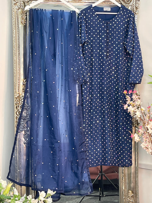 (Preorder Now 4 weeks) Chaandni Raatain - Navy