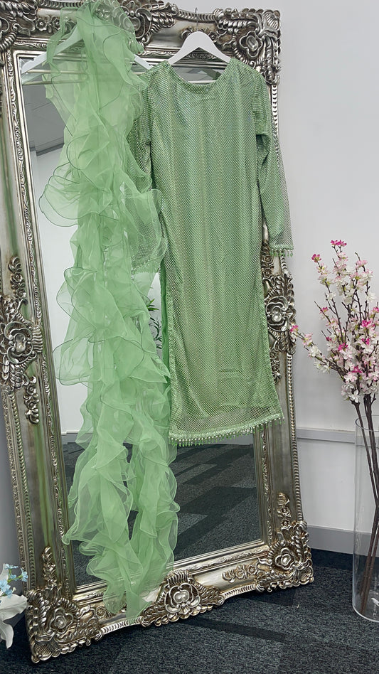 Fish Net - Mint Green - E