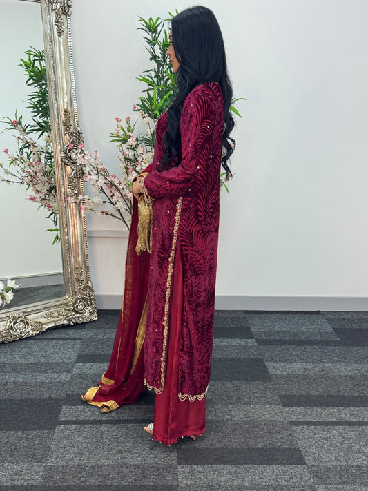 Suhana - maroon Plachi - AA