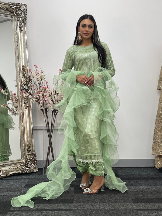 Fish Net - Mint Green - E