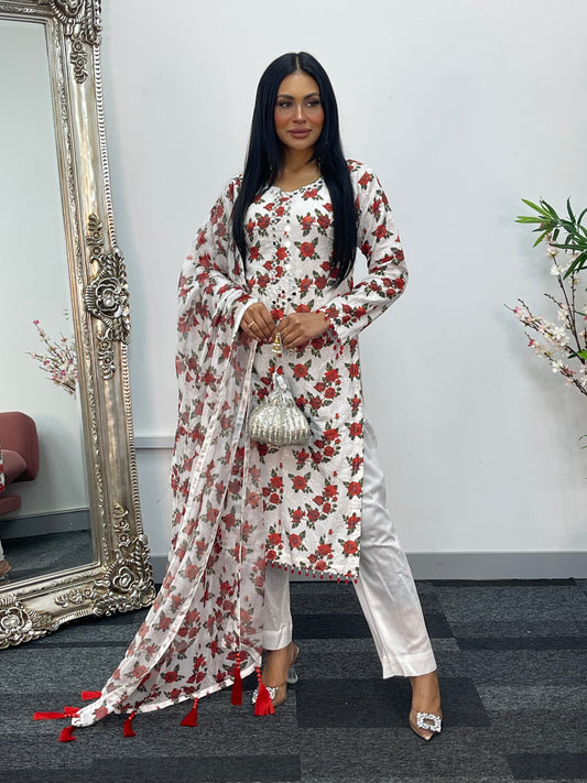 Swiss Lawn - chikankari - S