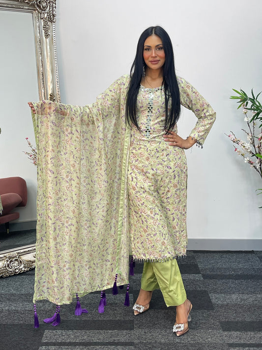 Swiss Lawn - chikankari - S