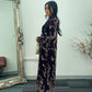 “Makhmal” Plum Velvet Cutdana - Party Wedding Outfit - AA