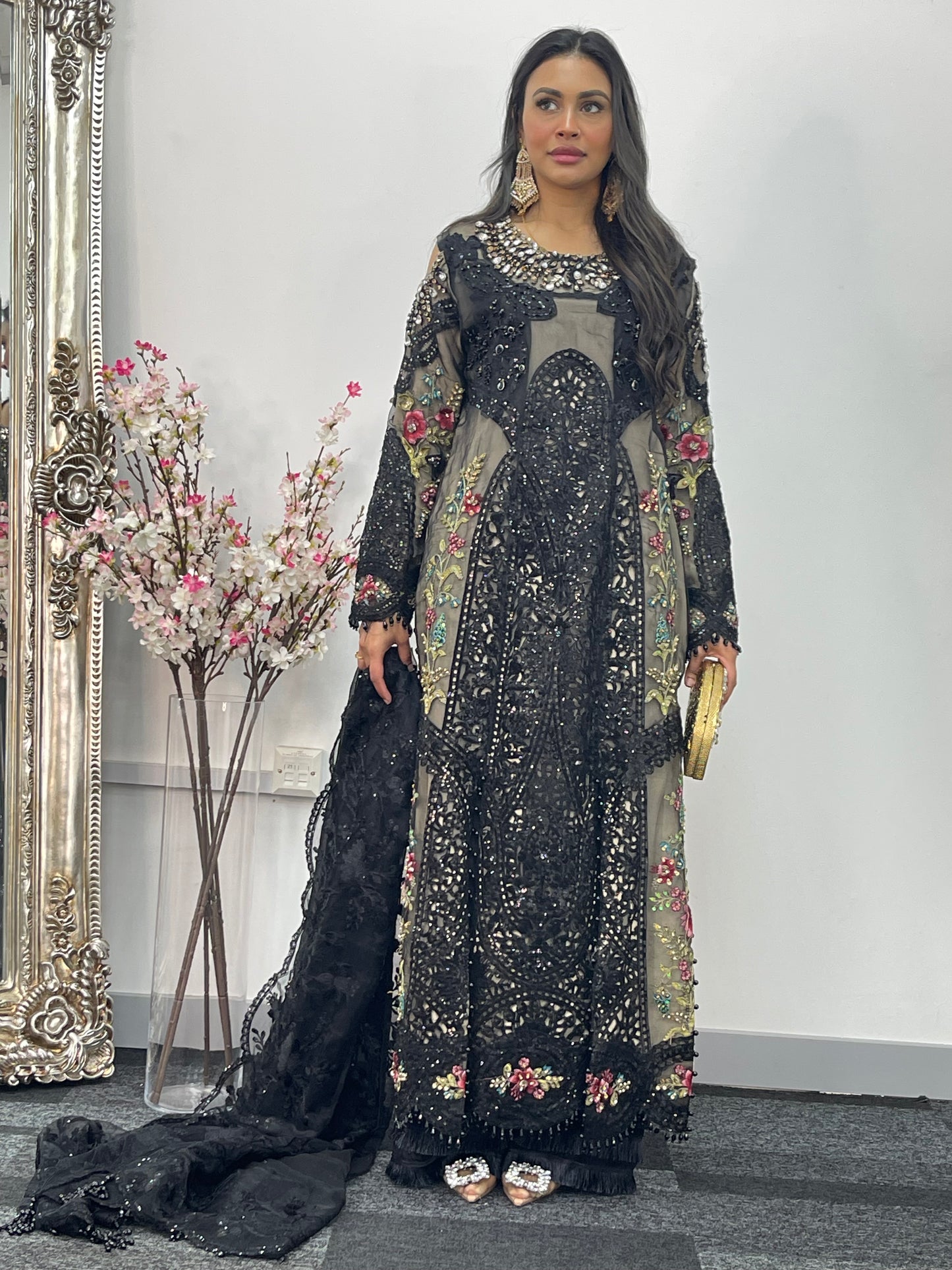 Nagin - Maria B Inspired Embroidered - Black - R