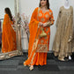 Kiran - Sheesha Sharara - Orange - Mehndi outfit - Party wear- AF