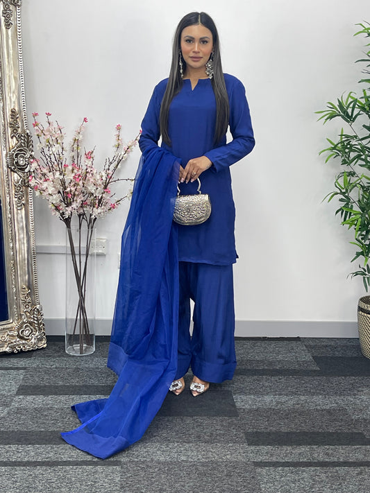 Saba - Farshi Shalwar - navy blue - P
