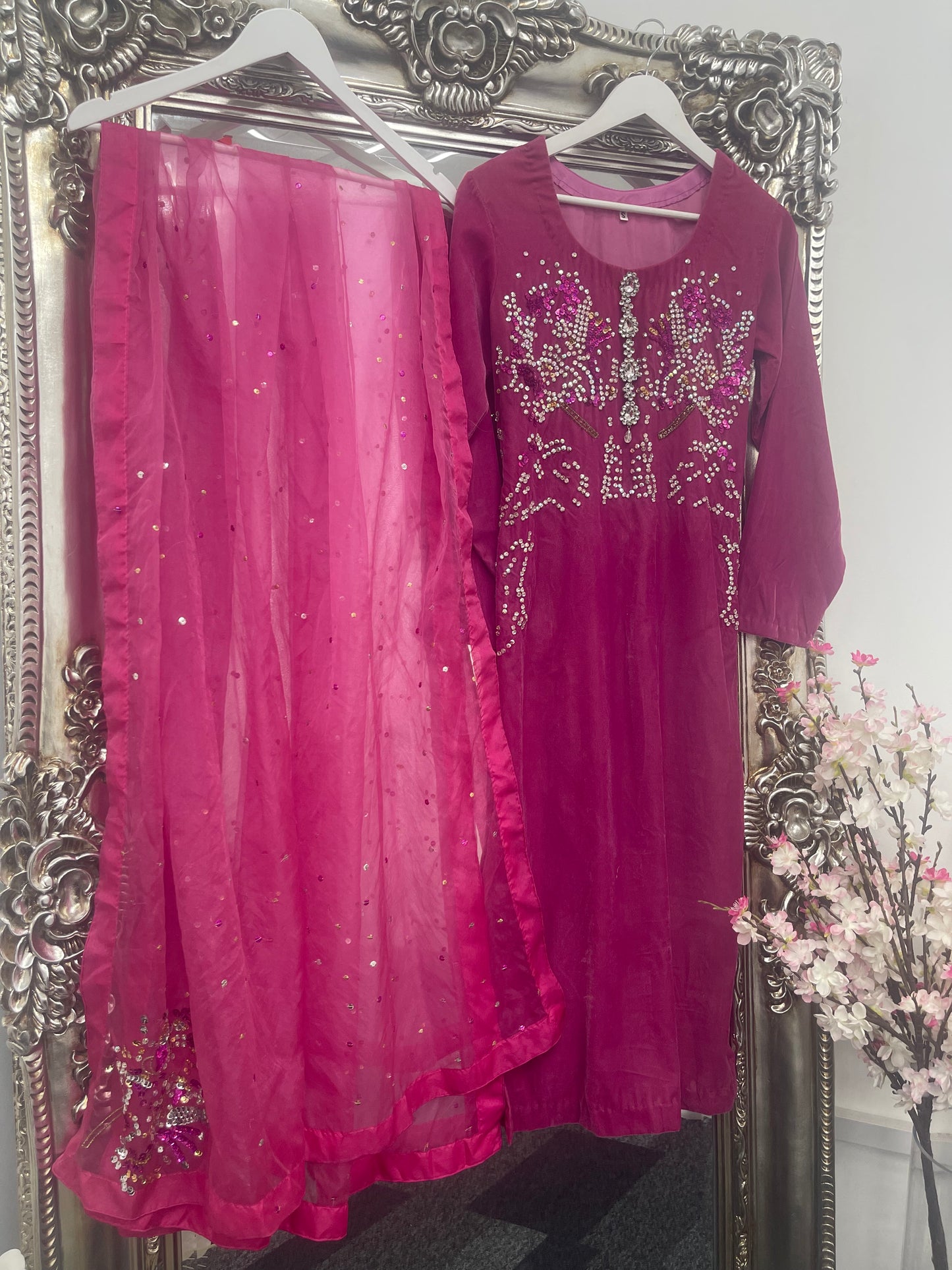 Rang e Gulaab - Hot Pink Velvet - AA -