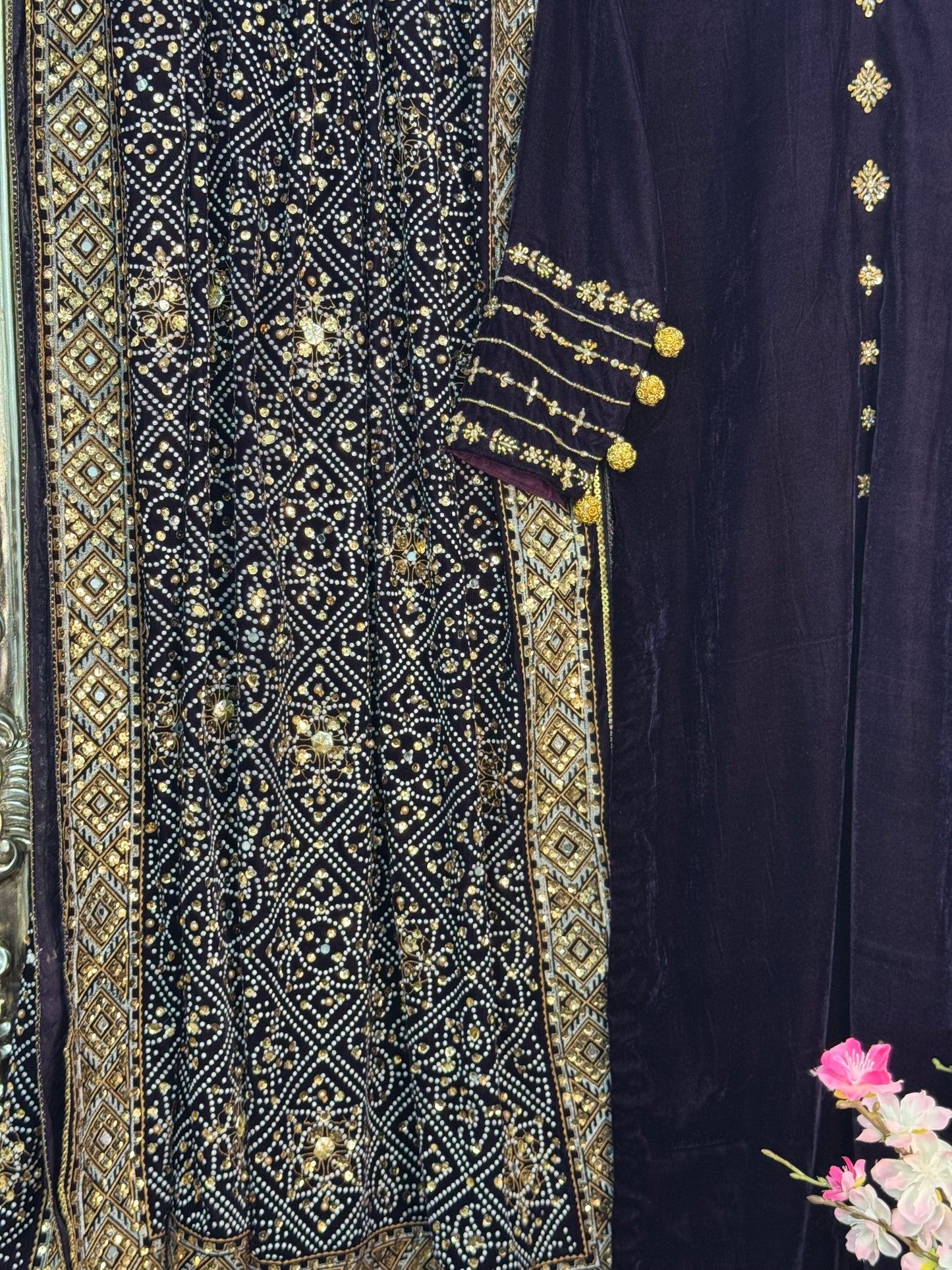 Komal - plum Purple Velvet