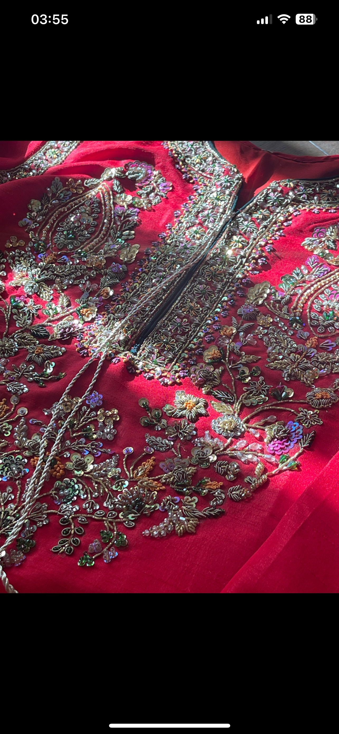 Preorder Only 4 weeks “Rose Red” Red and Gold Party Wedding Wear