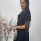 Black - Floor Length Sleeves - Chiffon Outfit - T