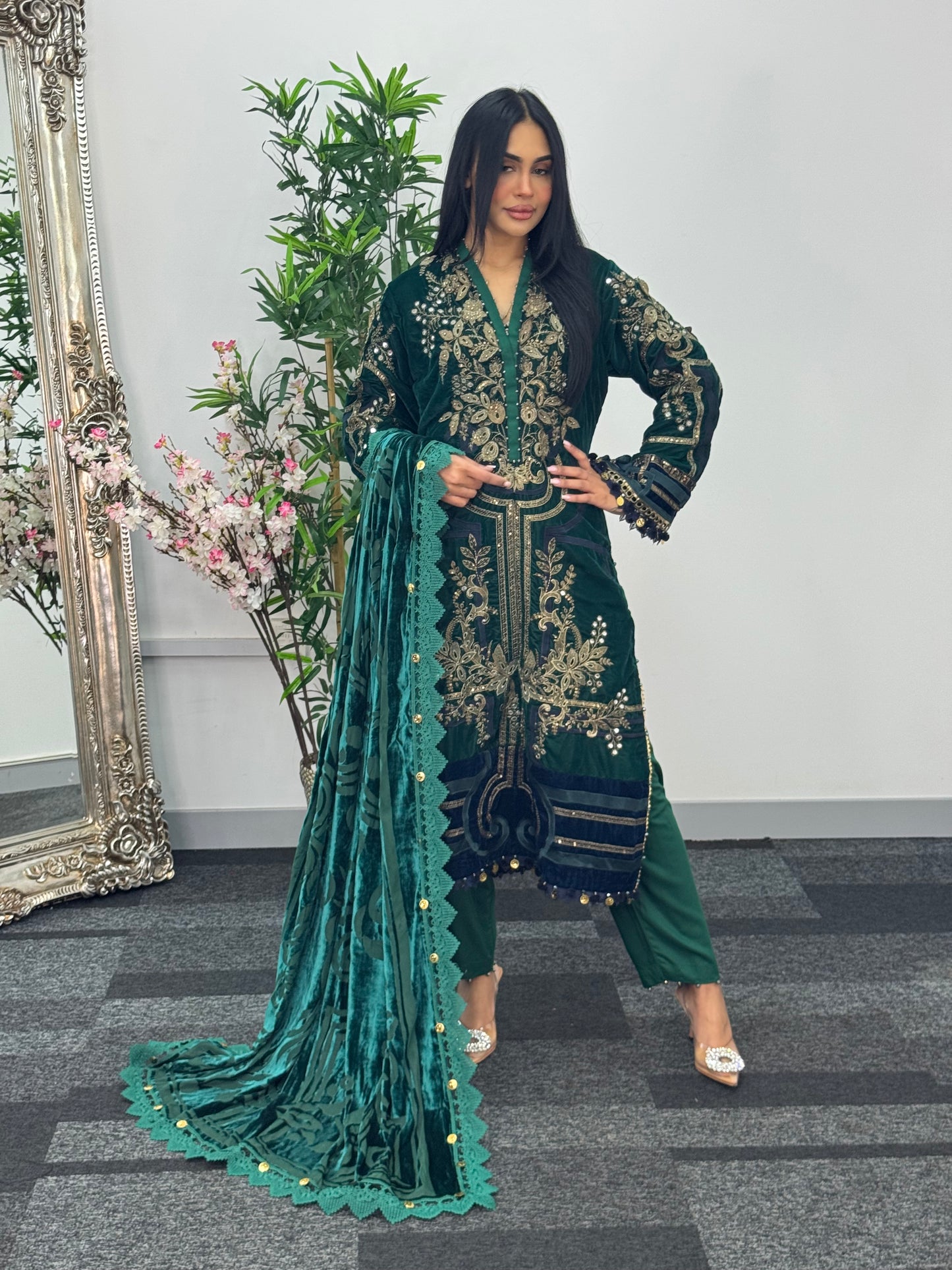 Maria B Luxury Velvet - Green