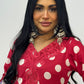 Maria B Lawn Mprints - Polka Dots - Red