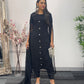 Black - Floor Length Sleeves - Chiffon Outfit - T
