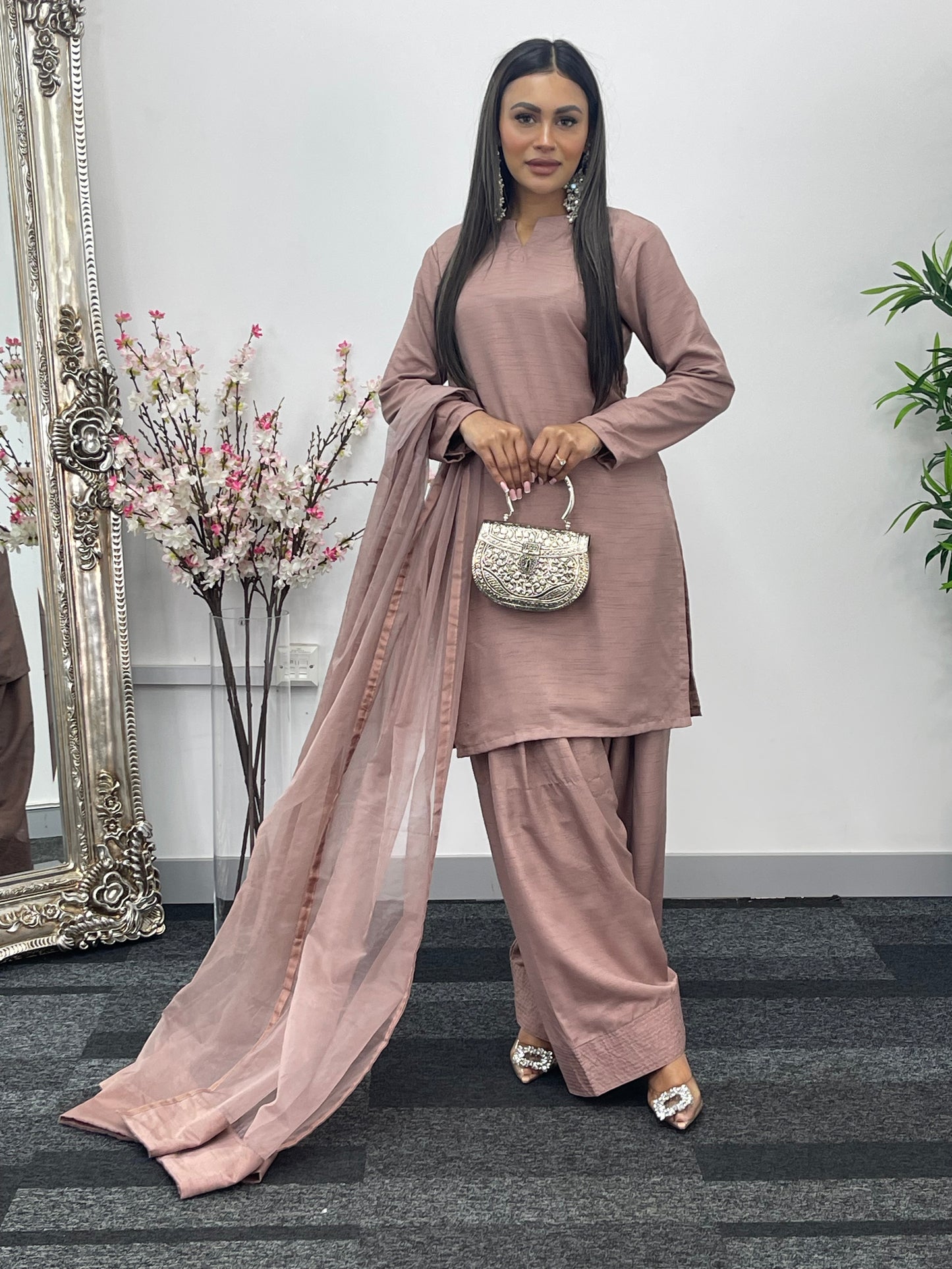 Saba - Farshi Shalwar - Coffee -P