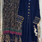 Komal - Navy Blue Velvet