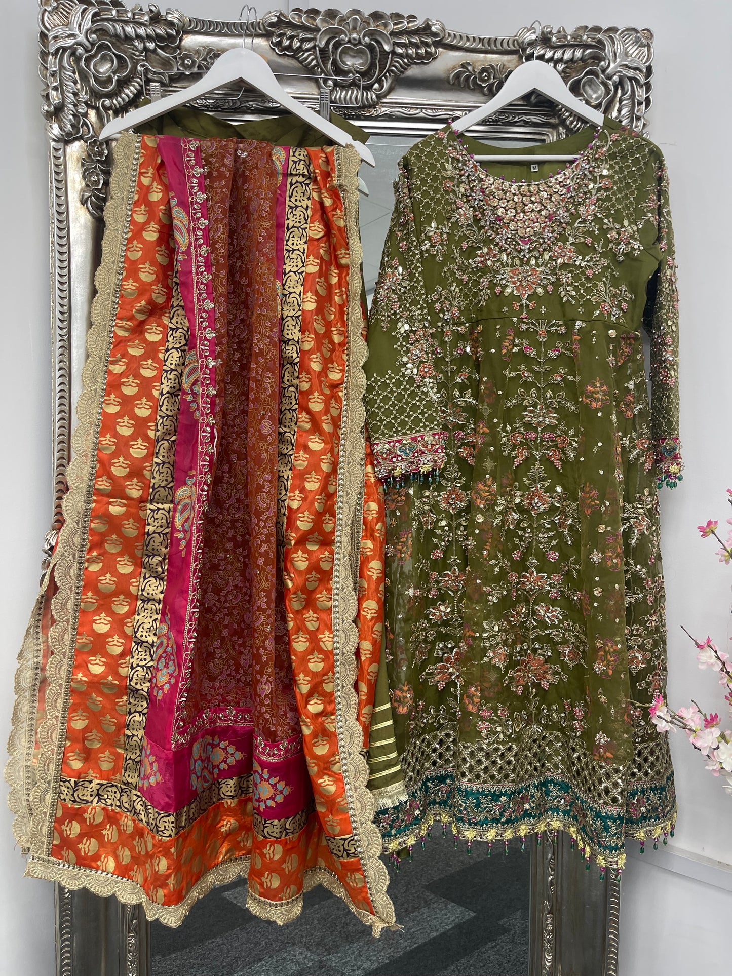 Mehndi - Maria B Inspired Maxi Lehnga -