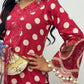 Maria B Lawn Mprints - Polka Dots - Red