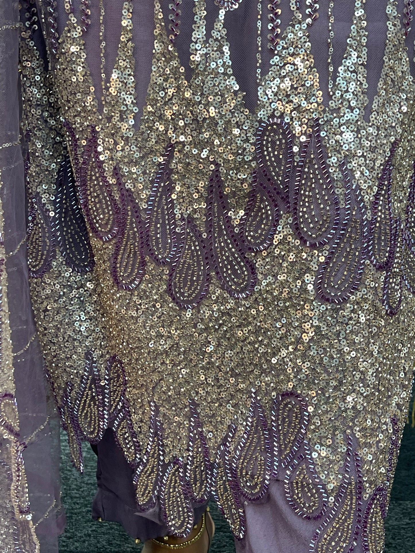 Payal - Cutdana Net - Lilac purple - G