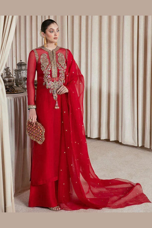 Preorder Only 4 weeks “Rose Red” Red and Gold Party Wedding Wear