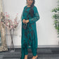 “Tooba” Green Chiffon Sitari - W